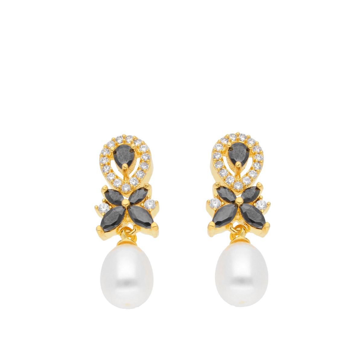 J Pearls Abarna Pearl Earrings - Real Pearl Jewelry - Distacart