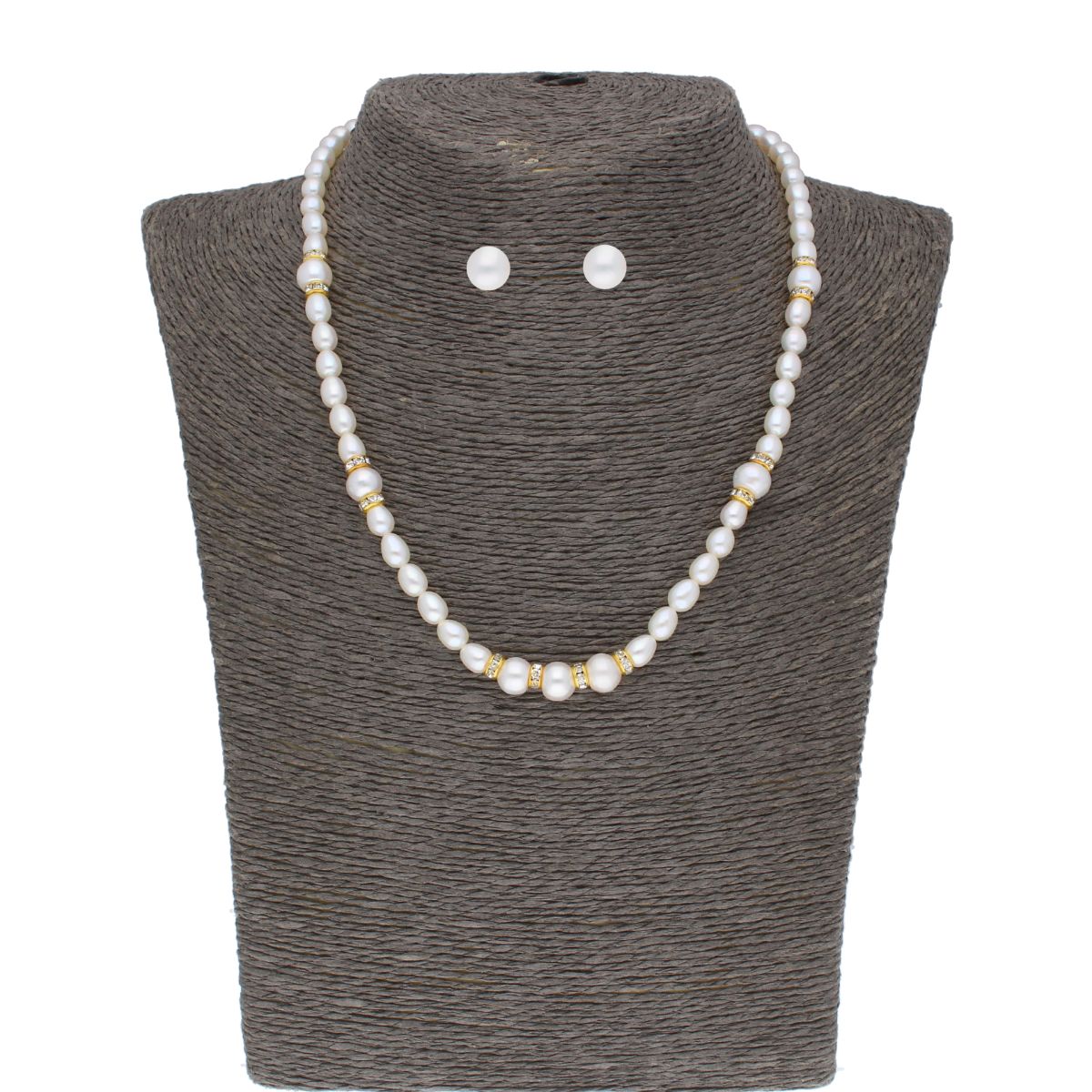 J Pearls Yashvi 1 Line Pearl Set - Real Pearl Jewelry - Distacart