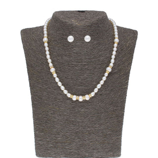 J Pearls Yashvi 1 Line Pearl Set - Real Pearl Jewelry - Distacart
