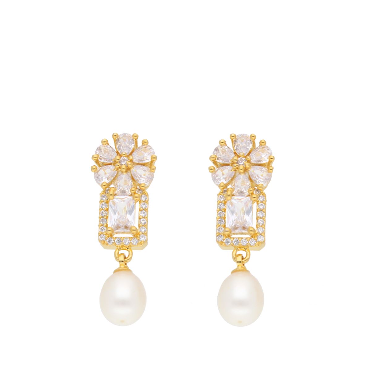 J Pearls Babita Pearl Earrings - Real Pearl Jewelry - Distacart
