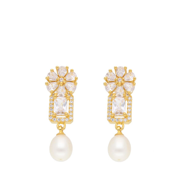 J Pearls Babita Pearl Earrings - Real Pearl Jewelry - Distacart