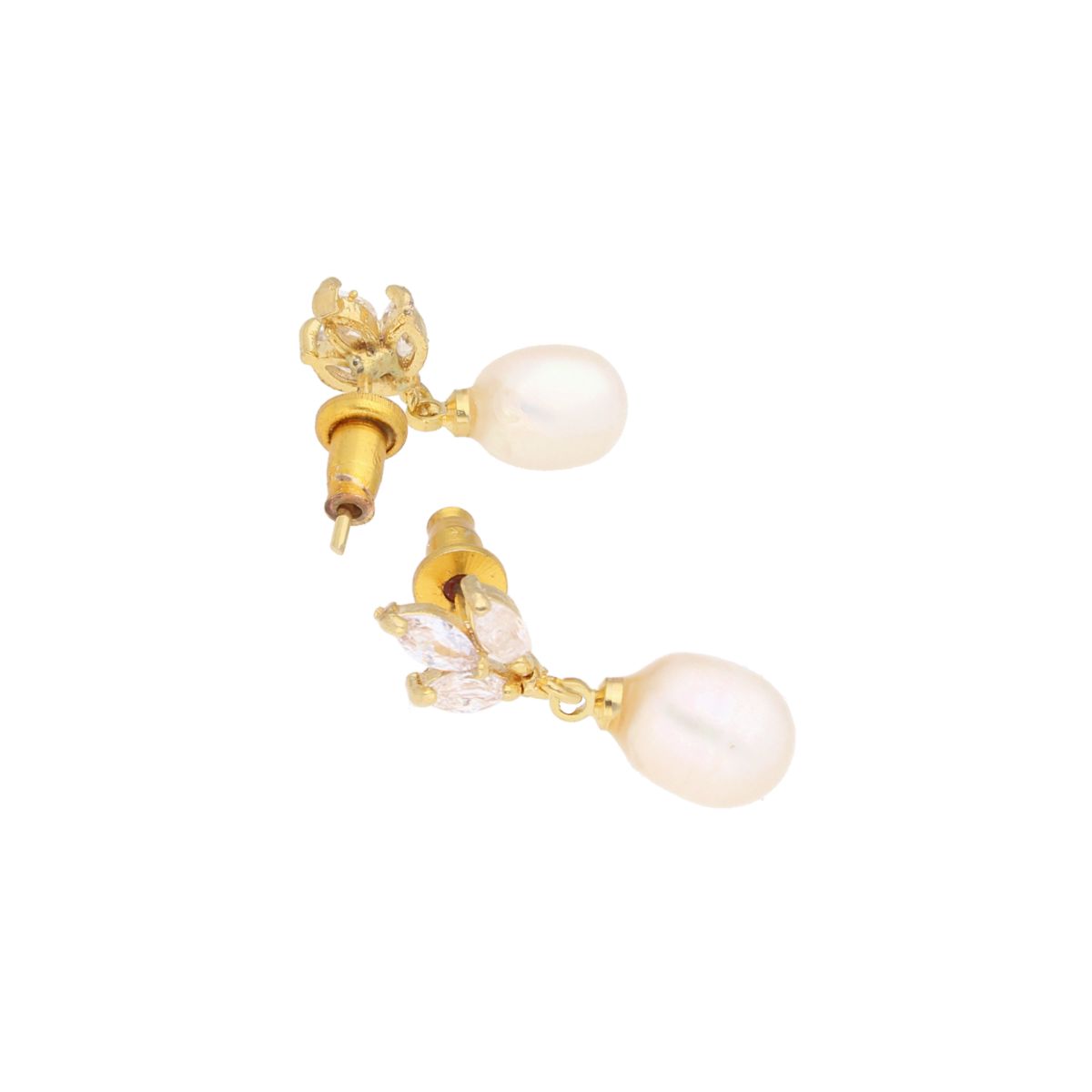 J Pearls Baasima Pearl Earrings - Real Pearl Jewelry - Distacart