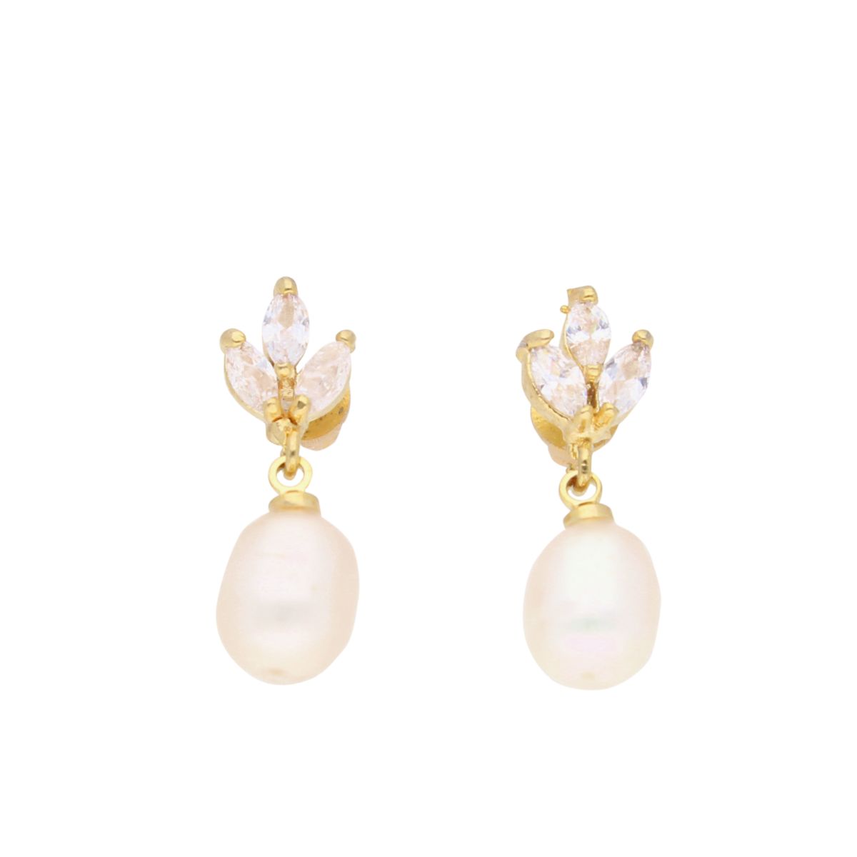 J Pearls Baasima Pearl Earrings - Real Pearl Jewelry - Distacart