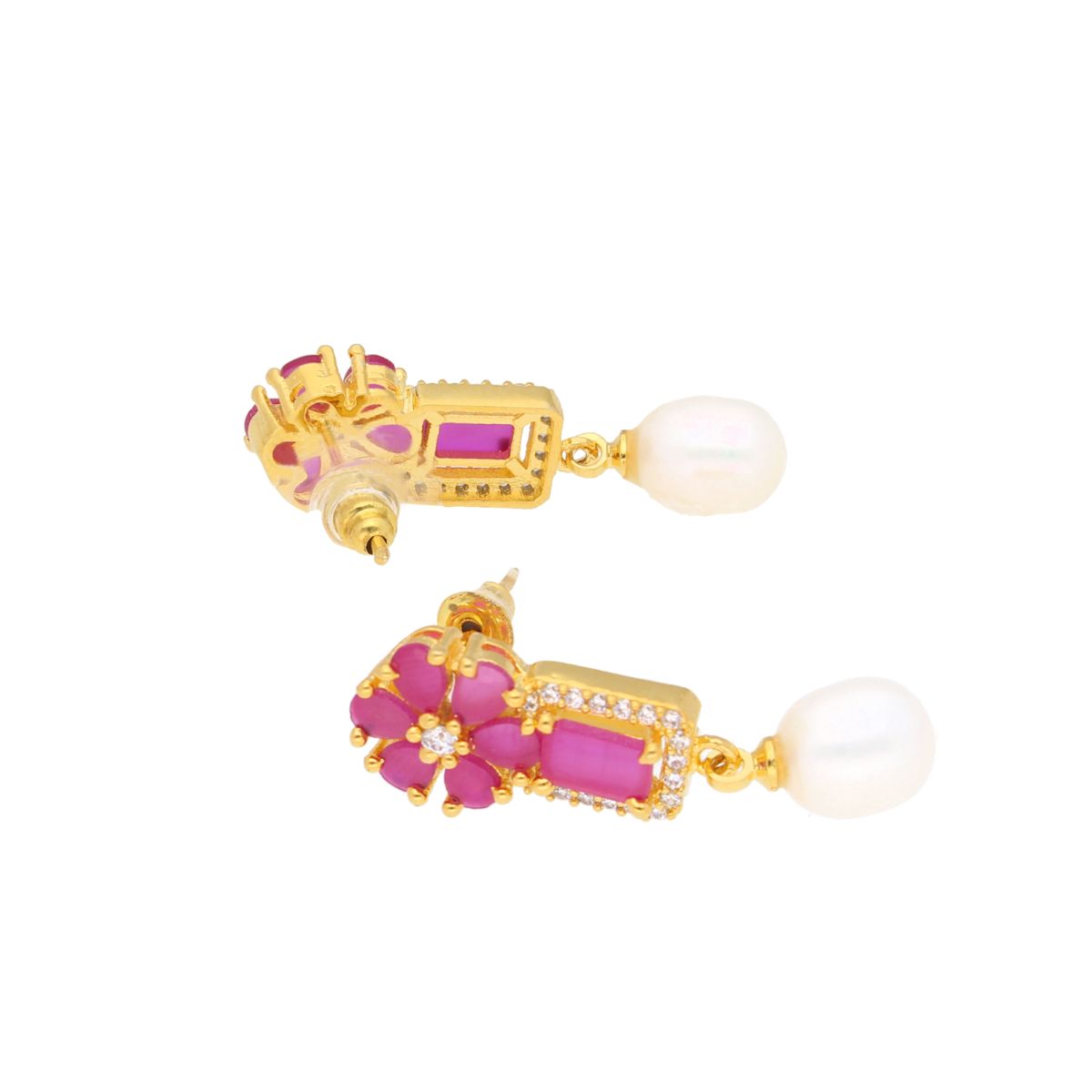 J Pearls Ishika Pearl Earrings - Real Pearl Jewelry - Distacart