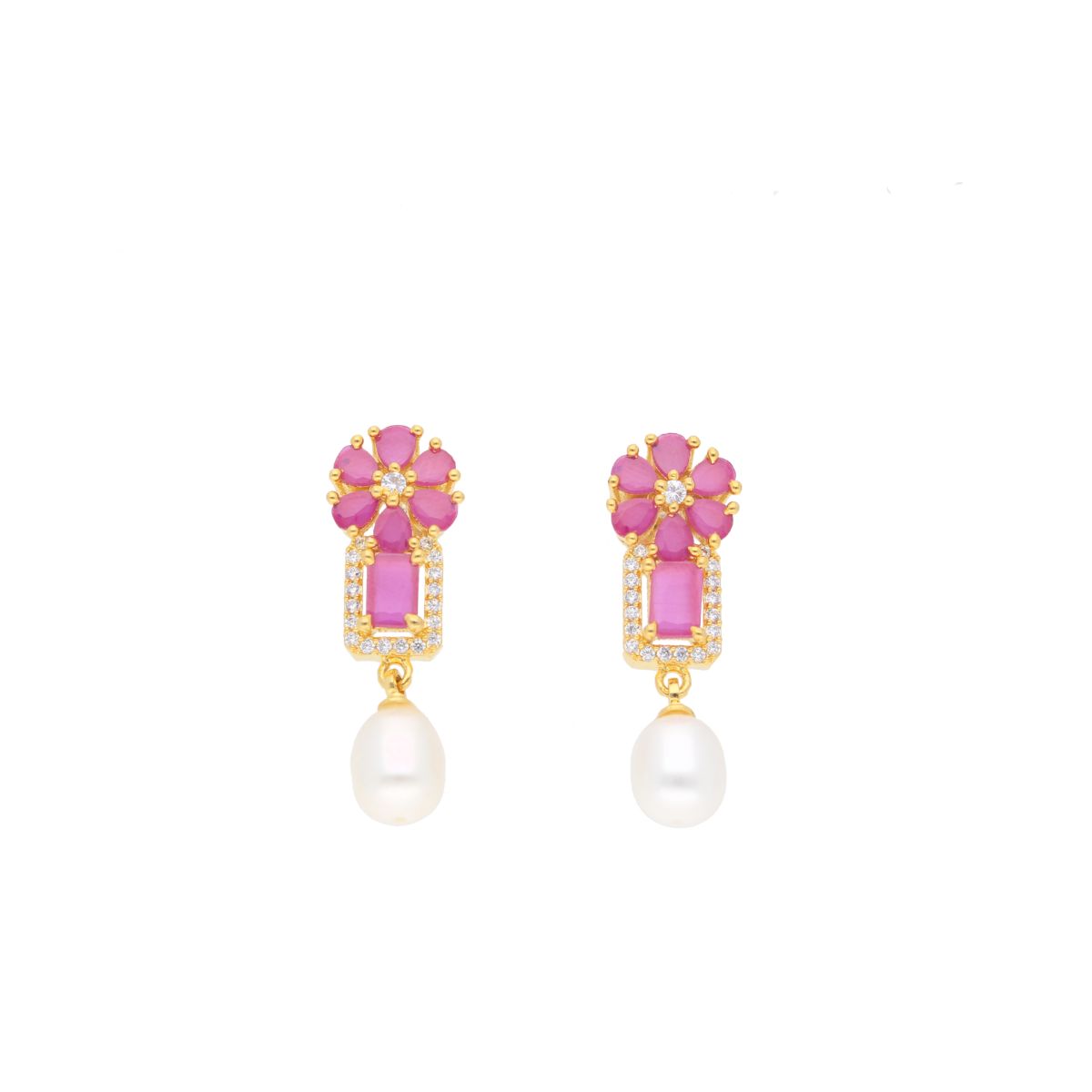 J Pearls Ishika Pearl Earrings - Real Pearl Jewelry - Distacart