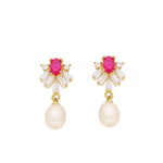 Thumbnail for J Pearls Falak Pearl Earrings - Real Pearl Jewelry - Distacart