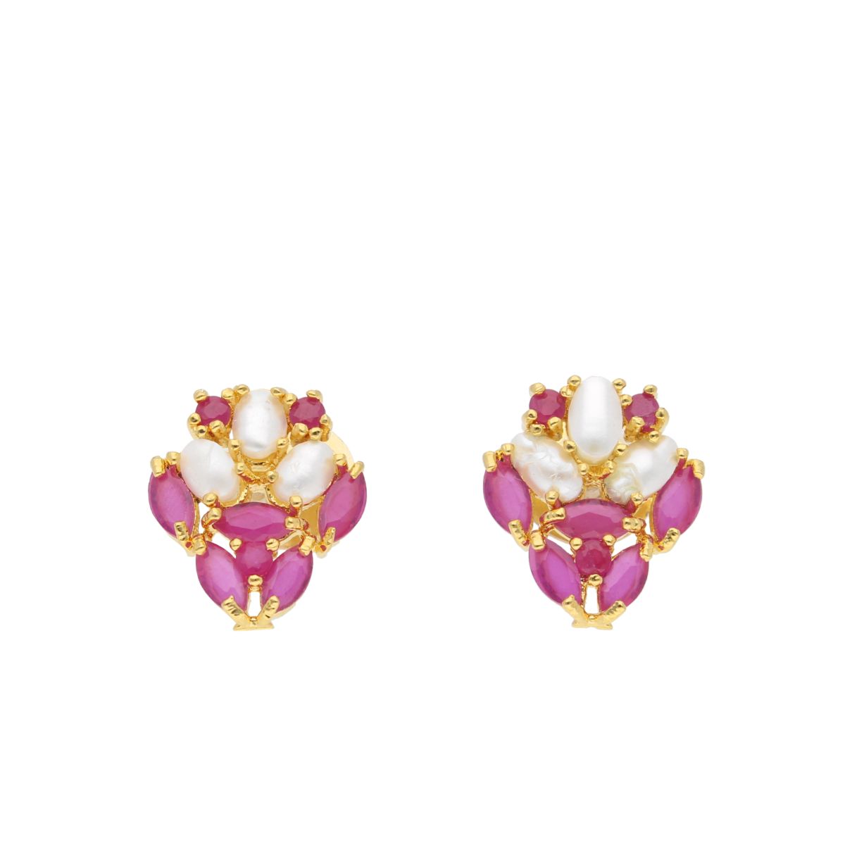 J Pearls Cherry Pearl Earrings - Real Pearl Jewelry - Distacart