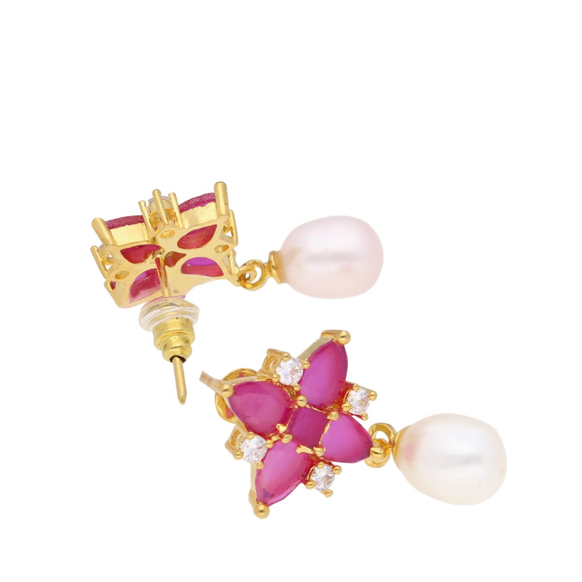 J Pearls Navishka Pearl Earrings - Real Pearl Jewelry - Distacart