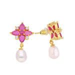 Thumbnail for J Pearls Navishka Pearl Earrings - Real Pearl Jewelry - Distacart