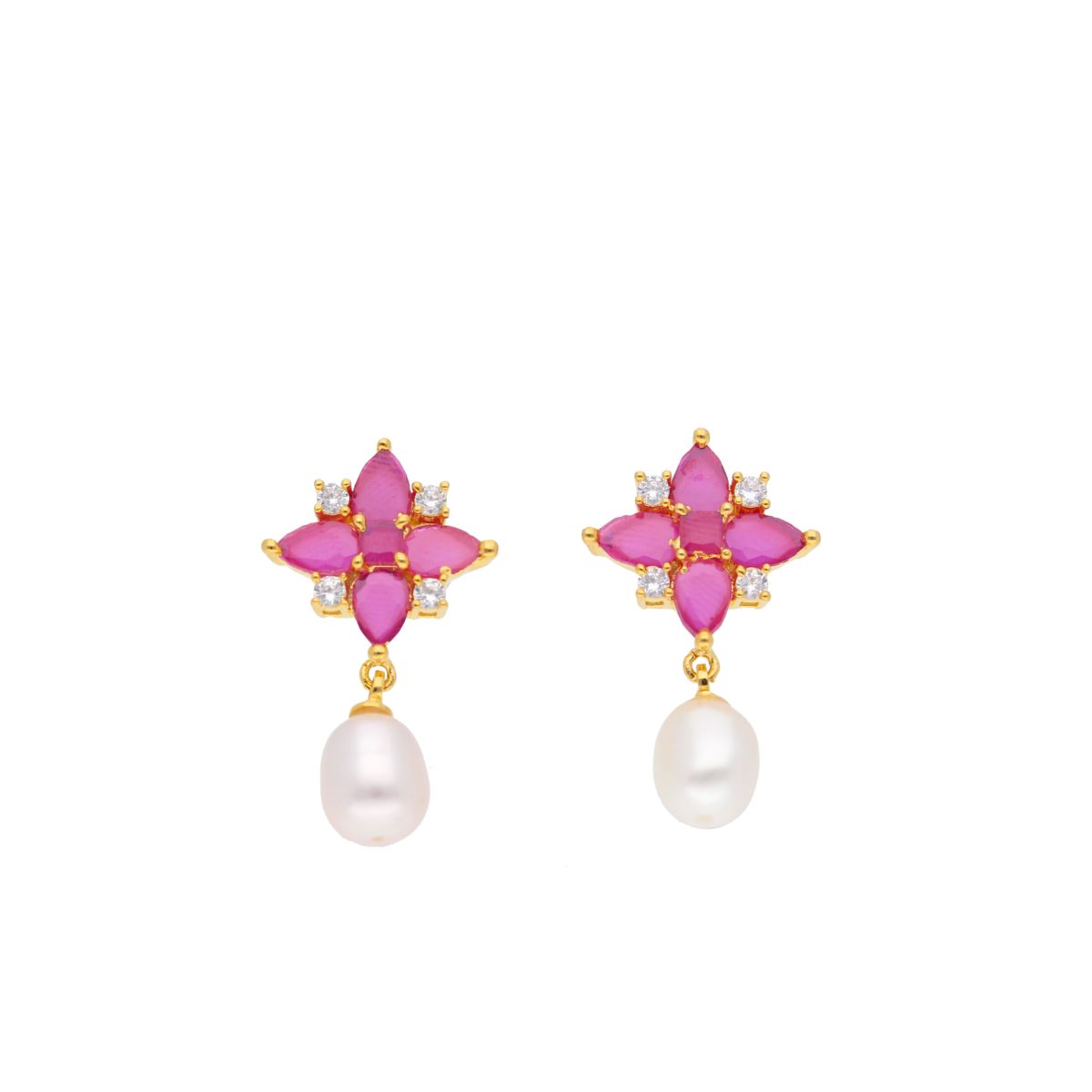 J Pearls Navishka Pearl Earrings - Real Pearl Jewelry - Distacart