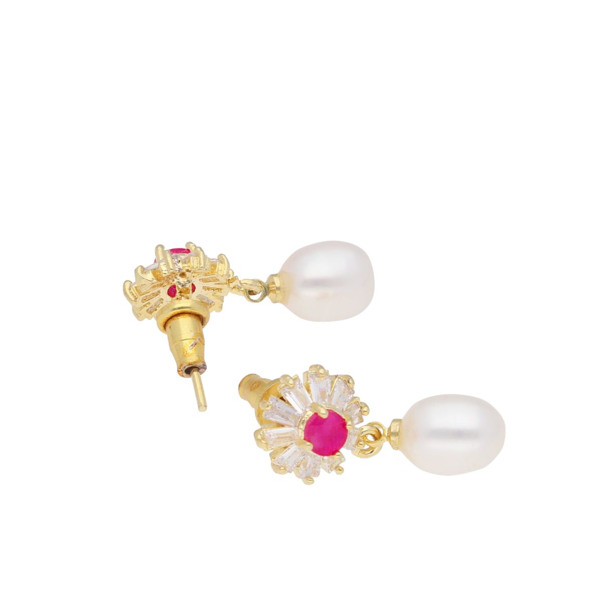 J Pearls Anahita Pearl Earrings - Real Pearl Jewelry - Distacart
