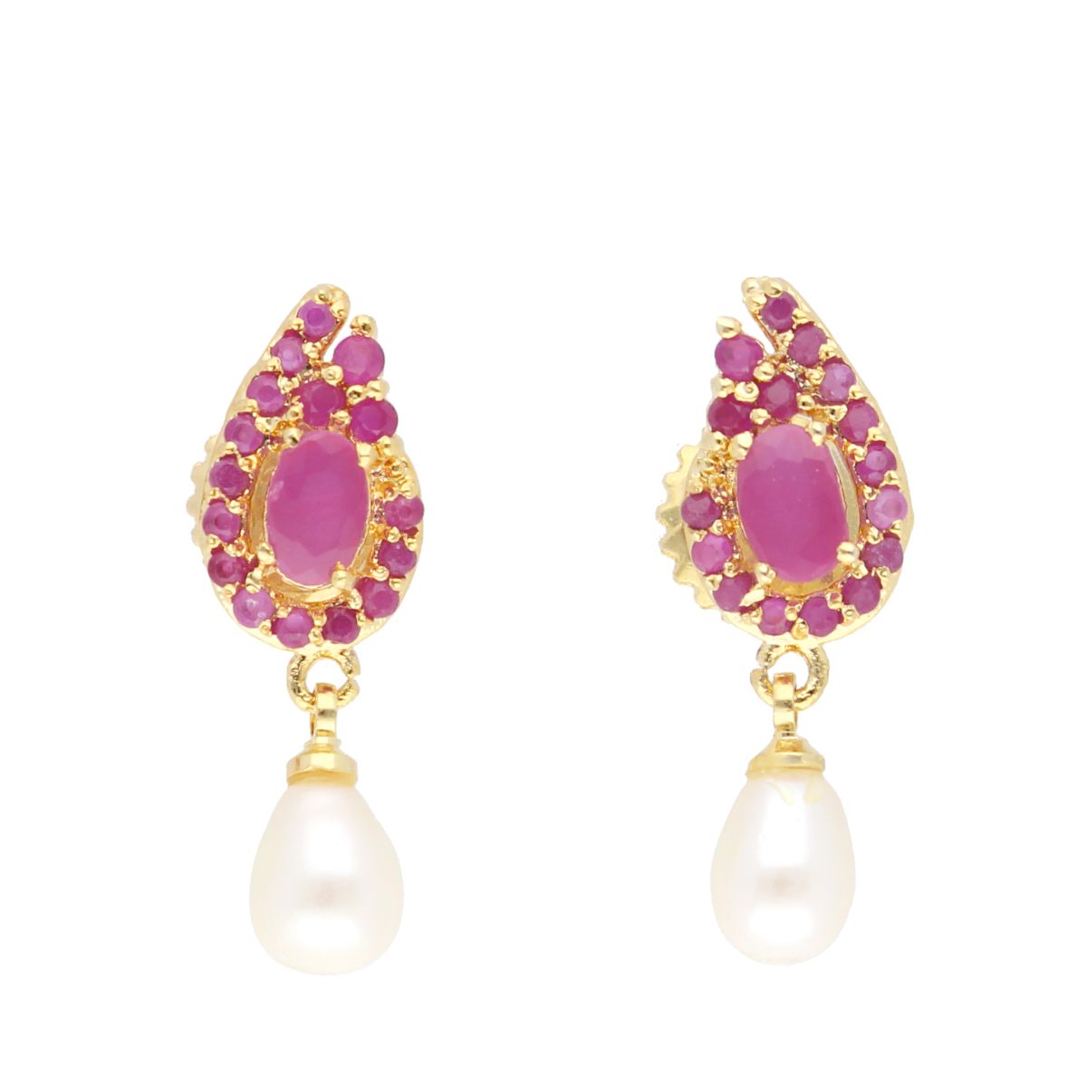 J Pearls Dakshita Pearl Earrings - Real Pearl Jewelry - Distacart