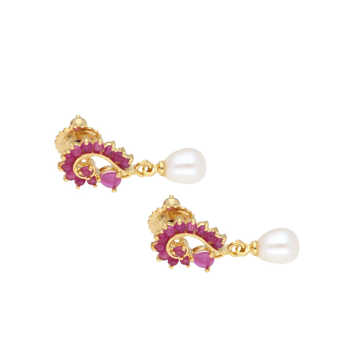 J Pearls Jaanvi Pearl Earrings - Real Pearl Jewelry - Distacart