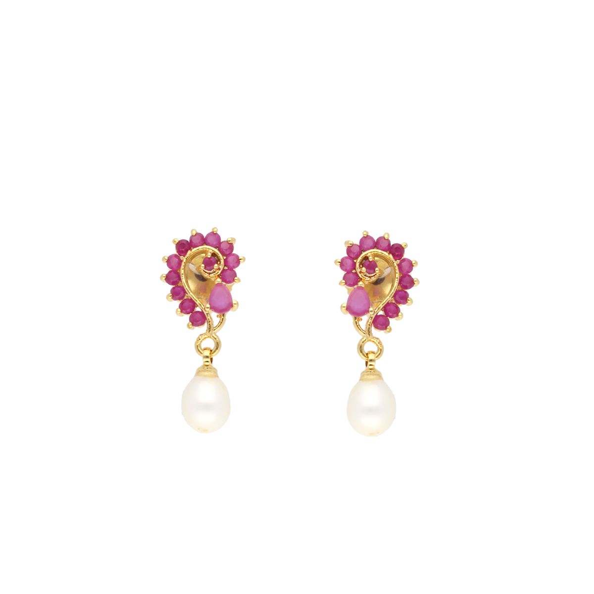 J Pearls Jaanvi Pearl Earrings - Real Pearl Jewelry - Distacart