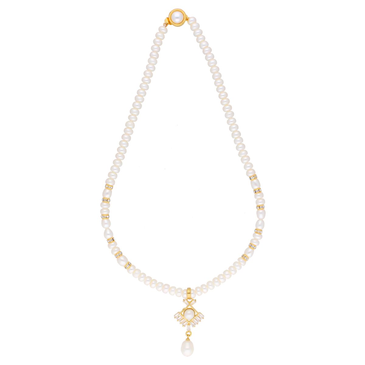 J Pearls Yashvi Pearl Set - Real Pearl Jewelry - Distacart