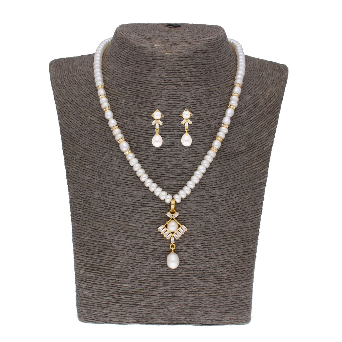 J Pearls Yashvi Pearl Set - Real Pearl Jewelry - Distacart