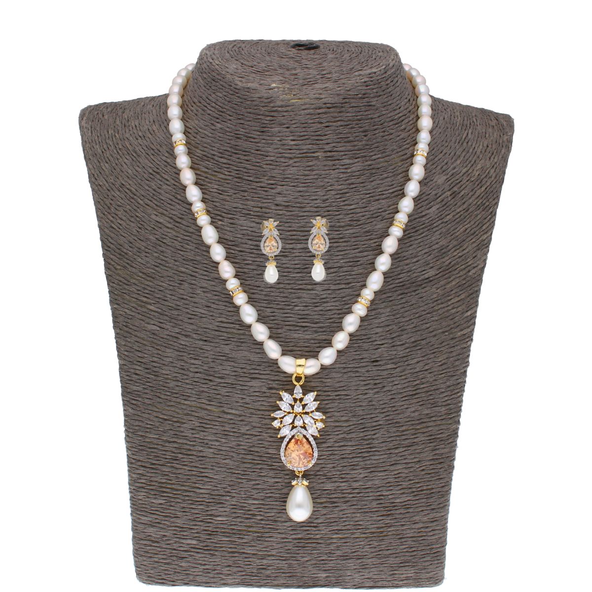 J Pearls Baani Pearl Set - Real Pearl Jewelry - Distacart