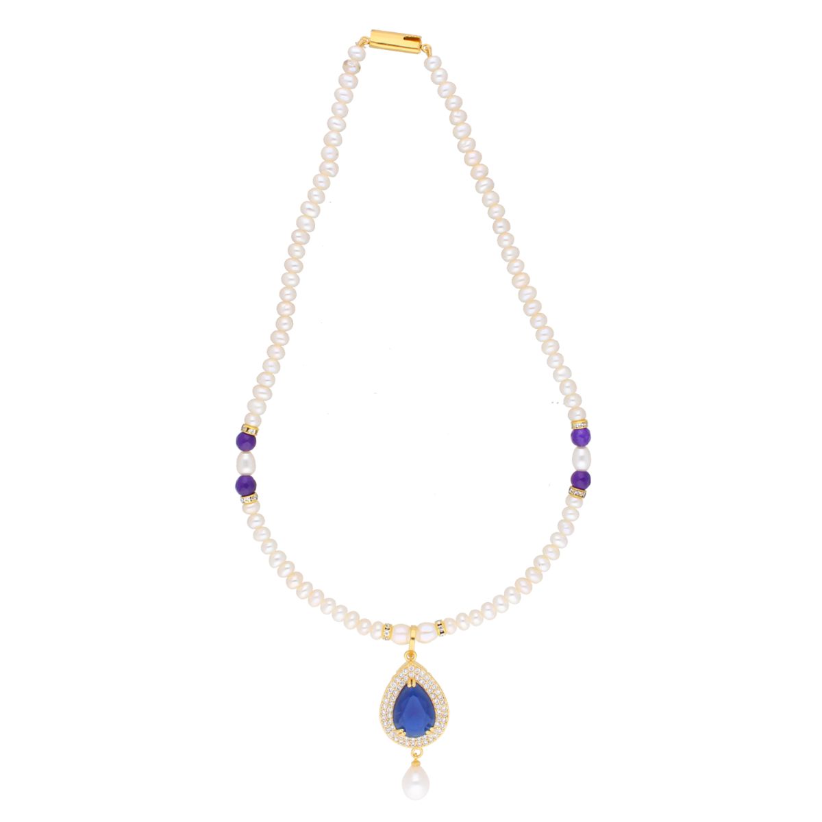 J Pearls Jaanvi Pearl Set - Real Pearl Jewelry - Distacart