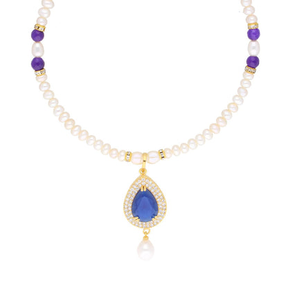J Pearls Jaanvi Pearl Set - Real Pearl Jewelry - Distacart