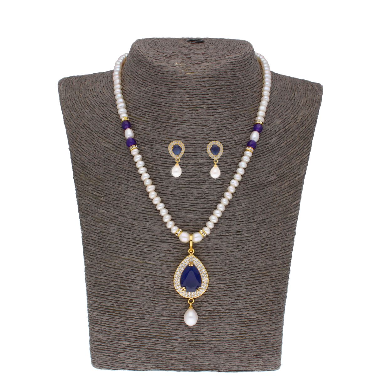 J Pearls Jaanvi Pearl Set - Real Pearl Jewelry - Distacart