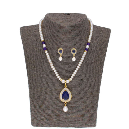 J Pearls Jaanvi Pearl Set - Real Pearl Jewelry - Distacart