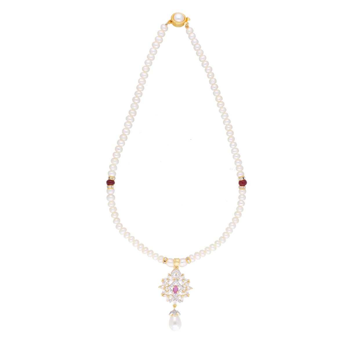 J Pearls Anahita Pearl Set - Real Pearl Jewelry - Distacart