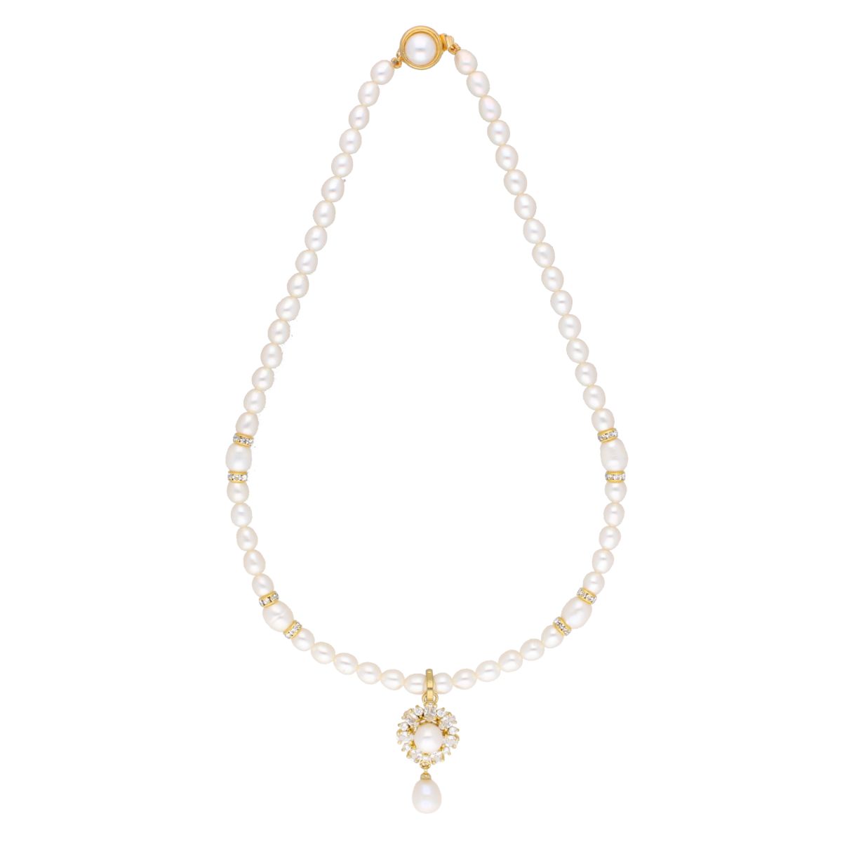 J Pearls Theertha Pearl Set - Real Pearl Jewelry - Distacart