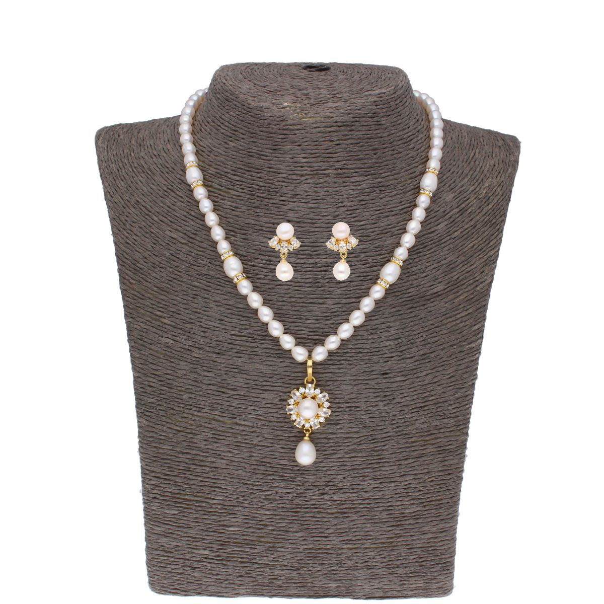 J Pearls Theertha Pearl Set - Real Pearl Jewelry - Distacart