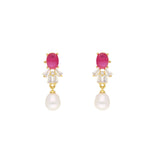 Thumbnail for J Pearls Abdhija Pearl Set - Real Pearl Jewelry - Distacart