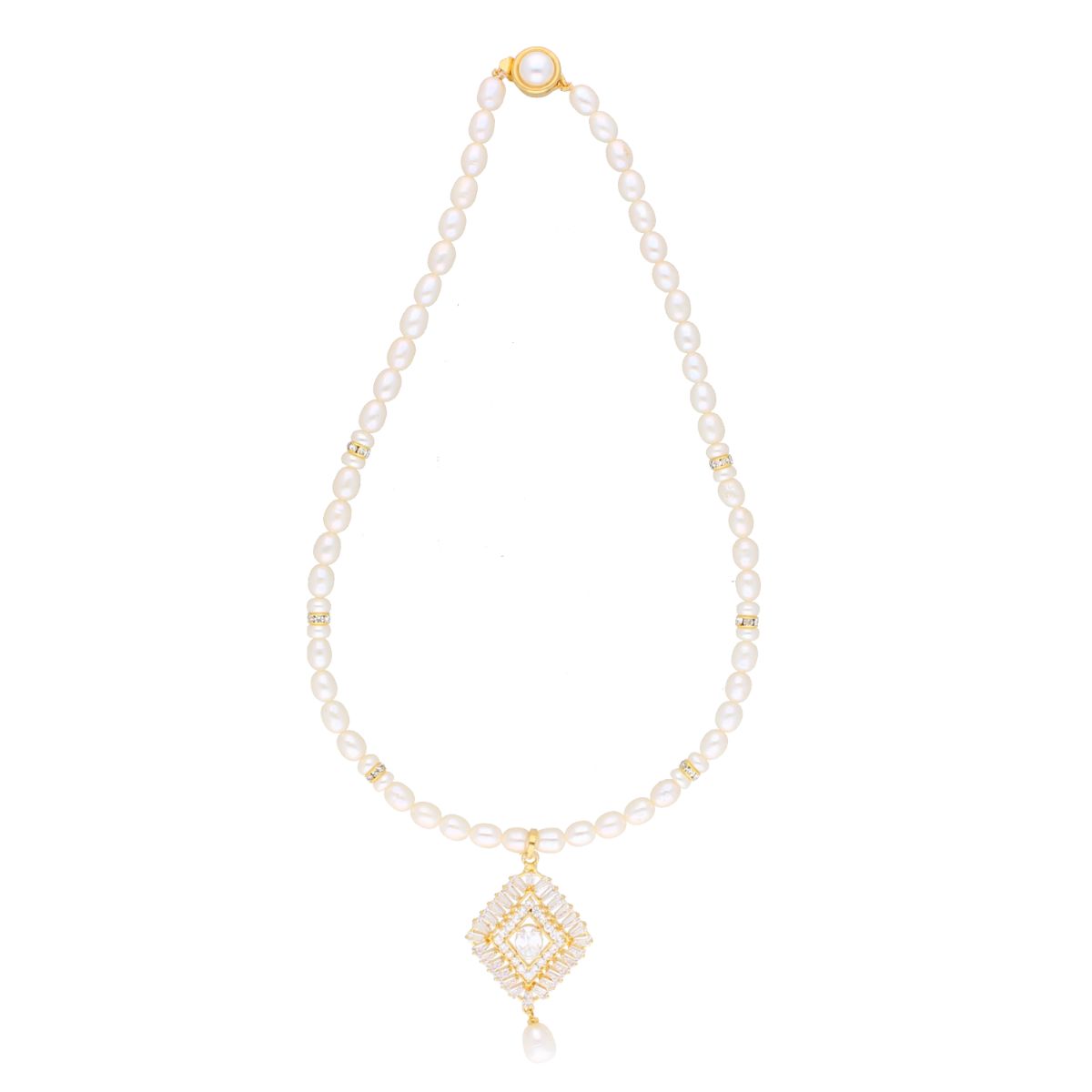 J Pearls Abarna Pearl Set - Real Pearl Jewelry - Distacart