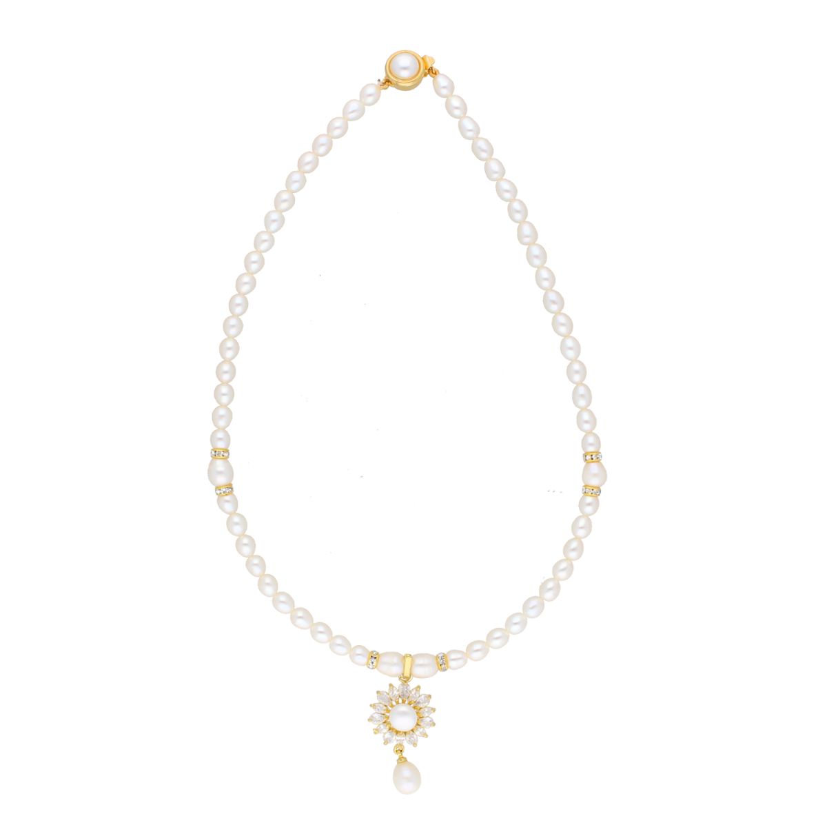 J Pearls Baheera Pearl Set - Real Pearl Jewelry - Distacart