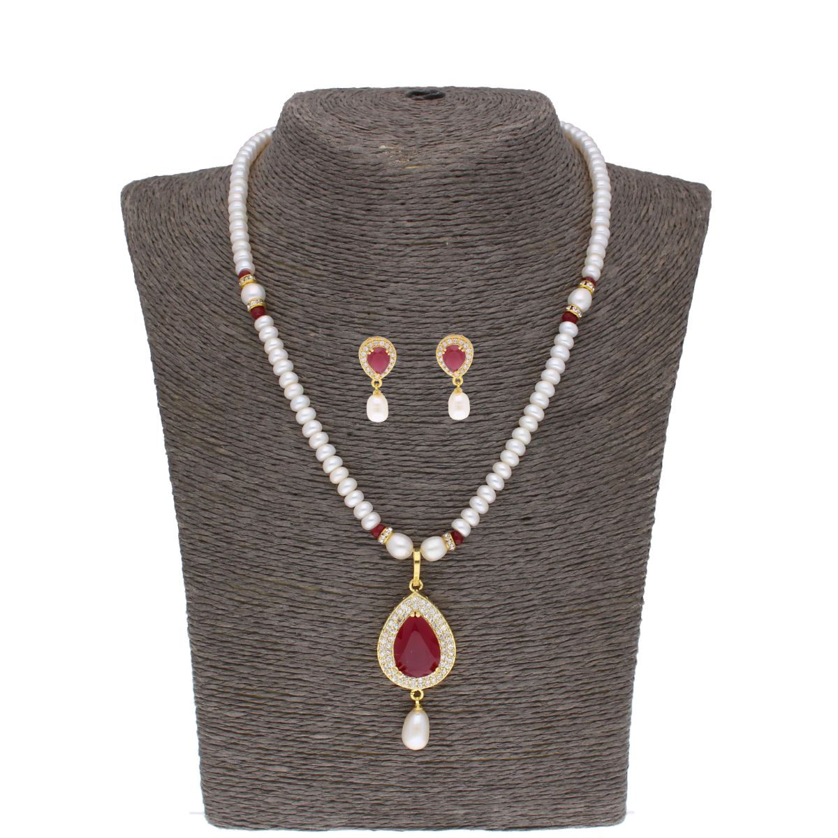 J Pearls Babay Pearl Set - Real Pearl Jewelry - Distacart