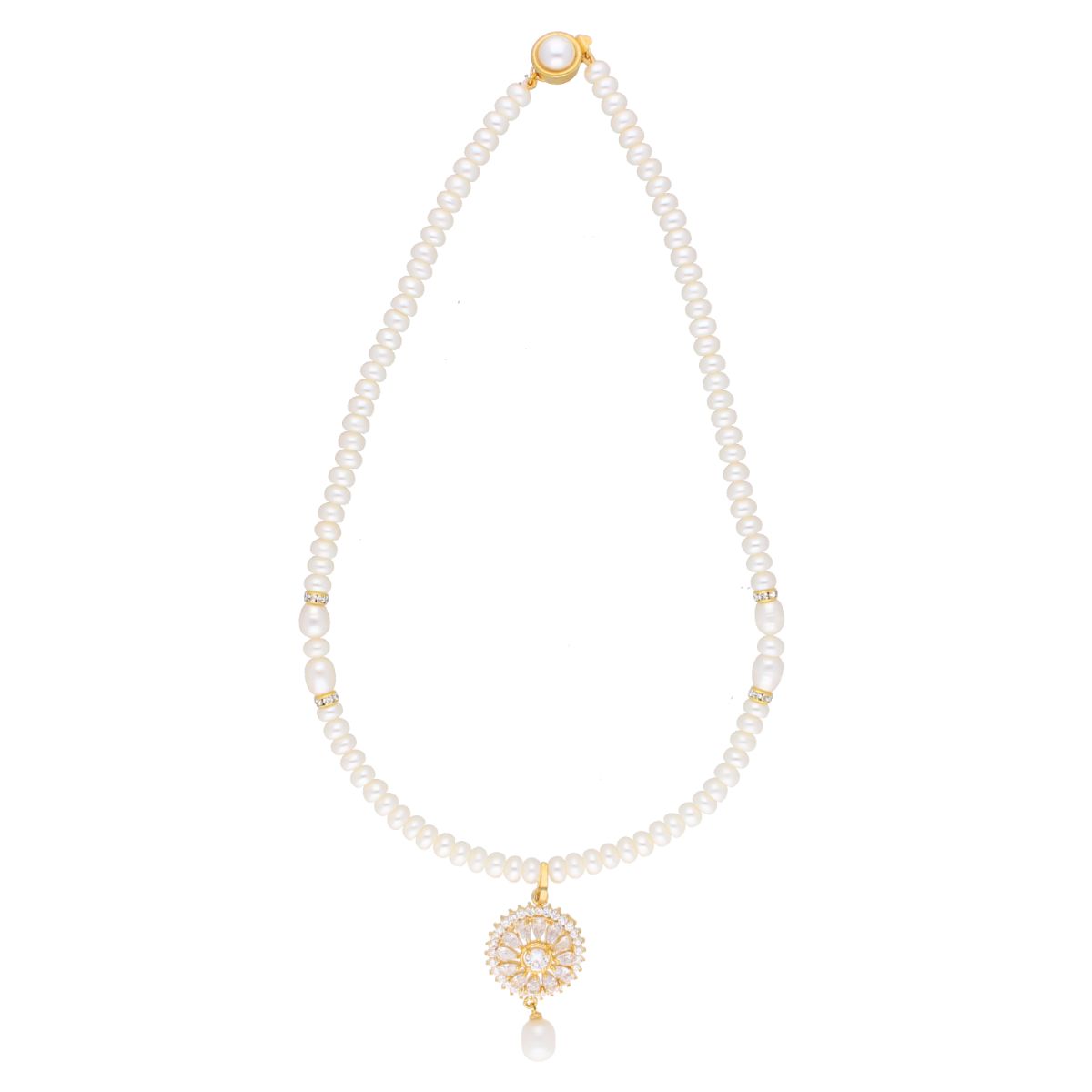 J Pearls Baheera Pearl Set - Real Pearl Jewelry - Distacart