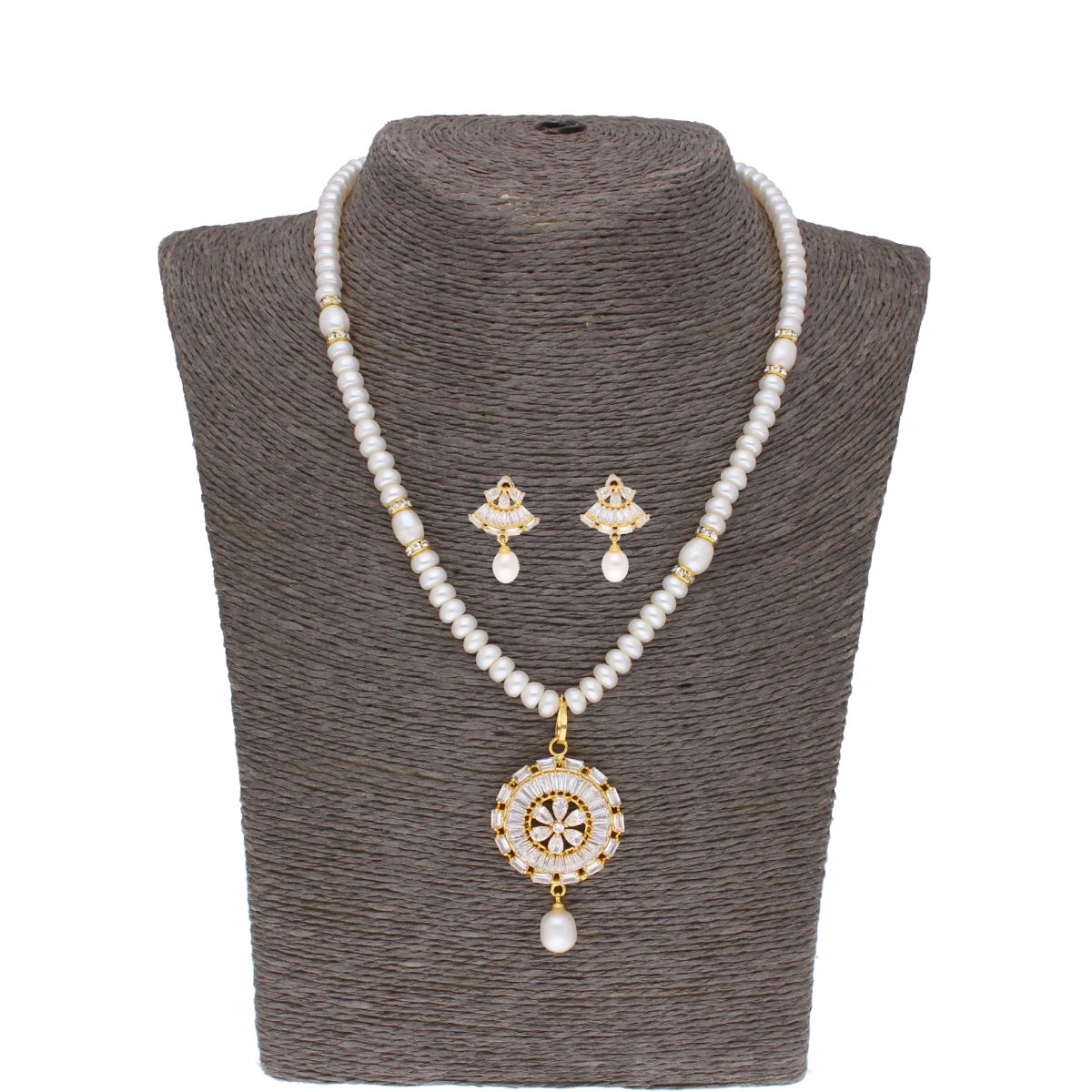J Pearls Dharna Pearl Set - Real Pearl Jewelry - Distacart