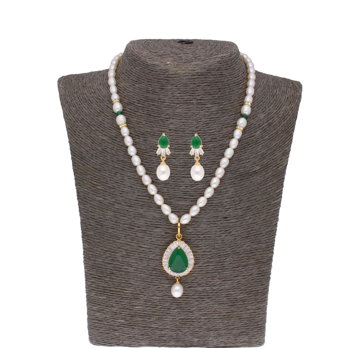 J Pearls Dhenuka Pearl Set - Real Pearl Jewelry - Distacart