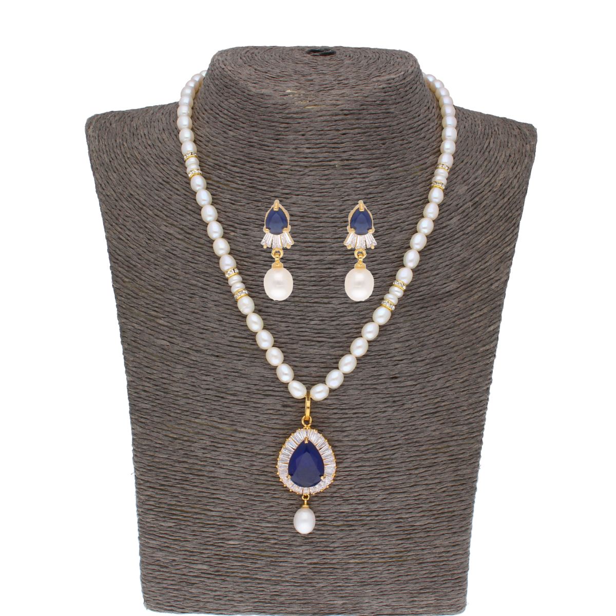 J Pearls Dhimahi Pearl Set - Real Pearl Jewelry - Distacart