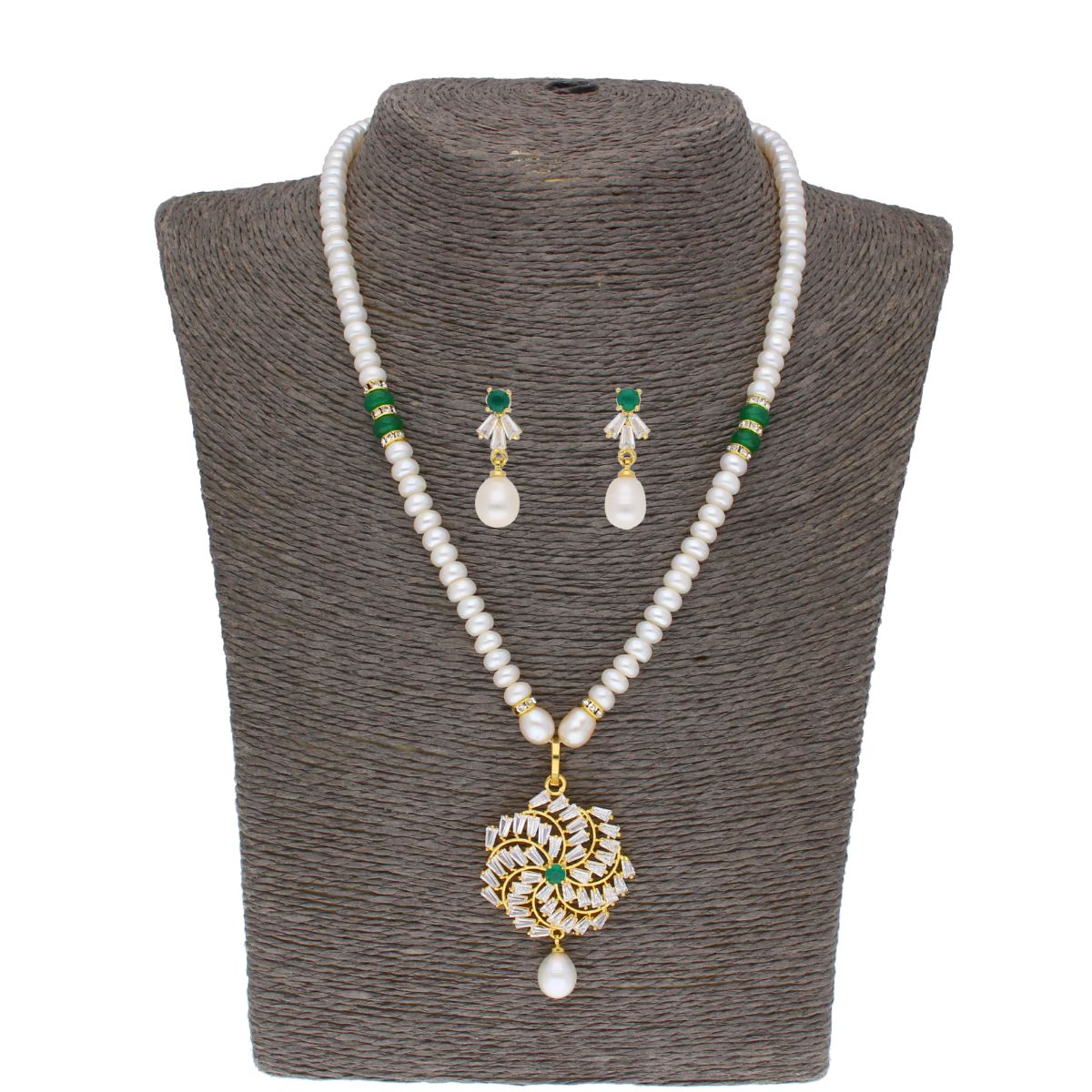 J Pearls Yashvi Pearl Set - Real Pearl Jewelry - Distacart