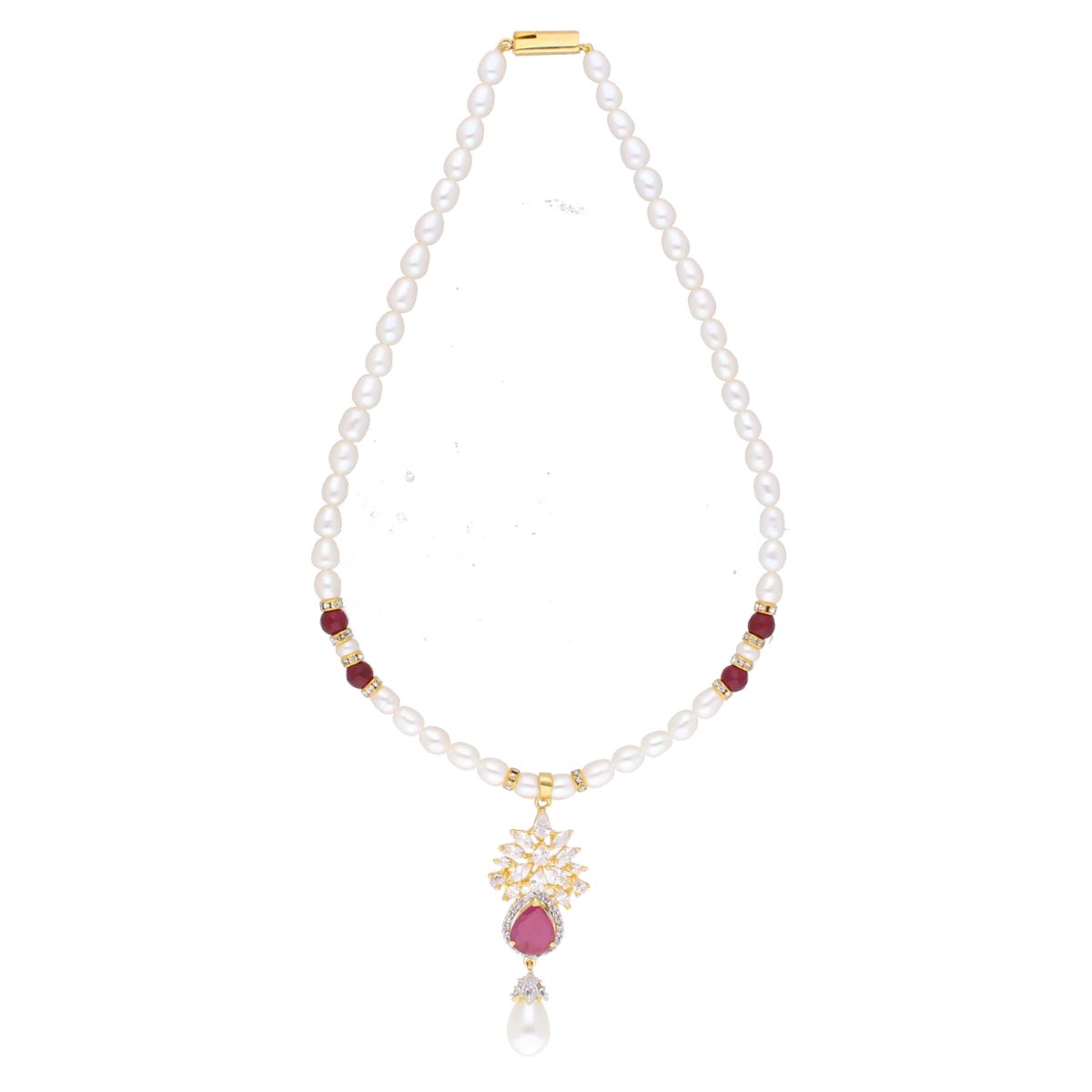 J Pearls Navishka Pearl Set - Real Pearl Jewelry - Distacart