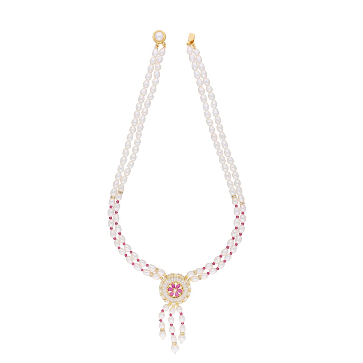 J Pearls Candalini Pearl Set - Real Pearl Jewelry - Distacart