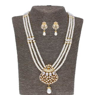J Pearls Camunda Pearl Set - Real Pearl Jewelry - Distacart
