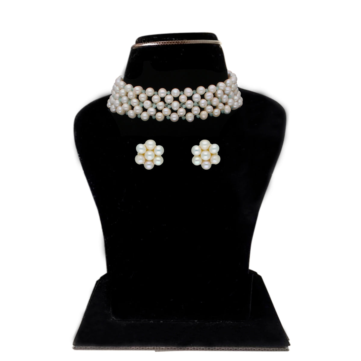 J Pearls Navishka 1 Line Pearl Choker - Real Pearl Jewelry - Distacart
