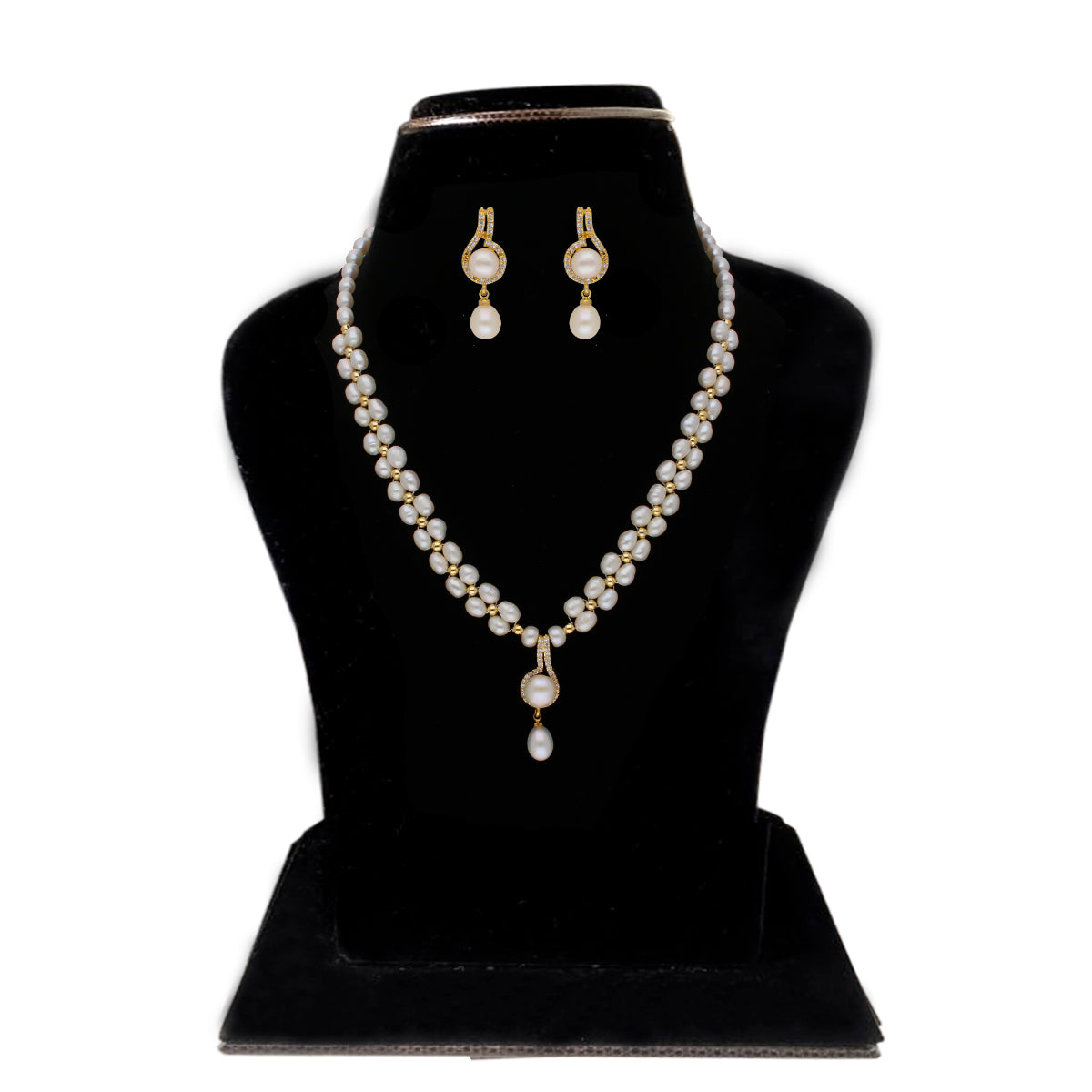 J Pearls Dharti 1 Line Pearl Sets - Real Pearl Jewelry - Distacart