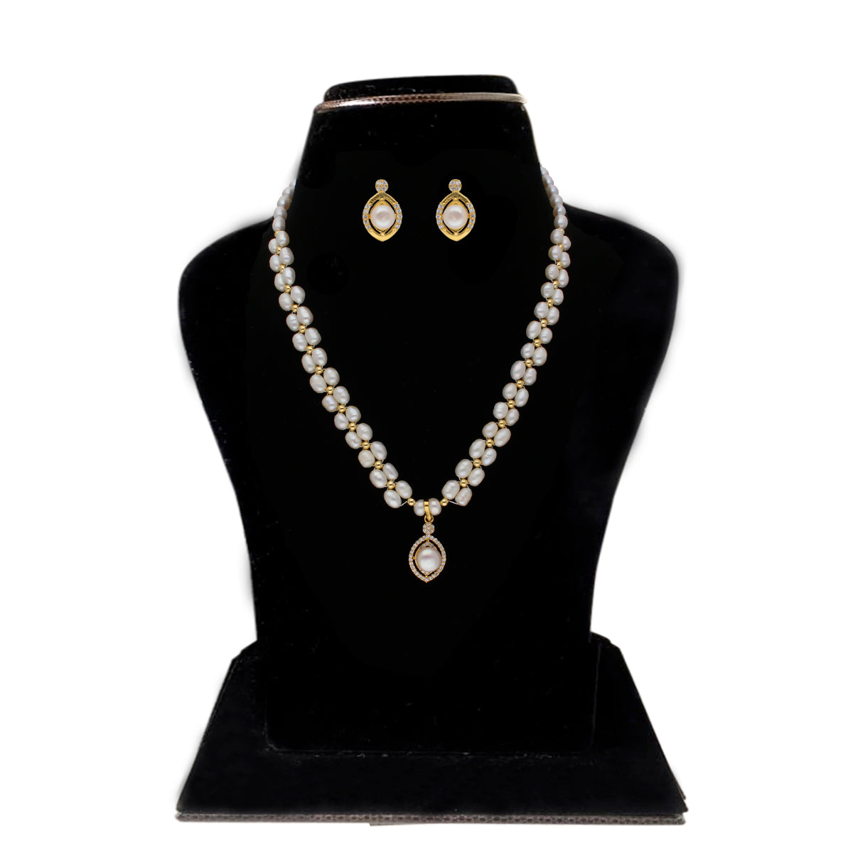 J Pearls Dhena 1 Line Pearl Sets - Real Pearl Jewelry - Distacart