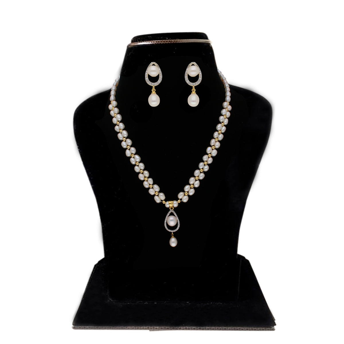 J Pearls Badarika 1 Line Pearl Sets - Real Pearl Jewelry - Distacart