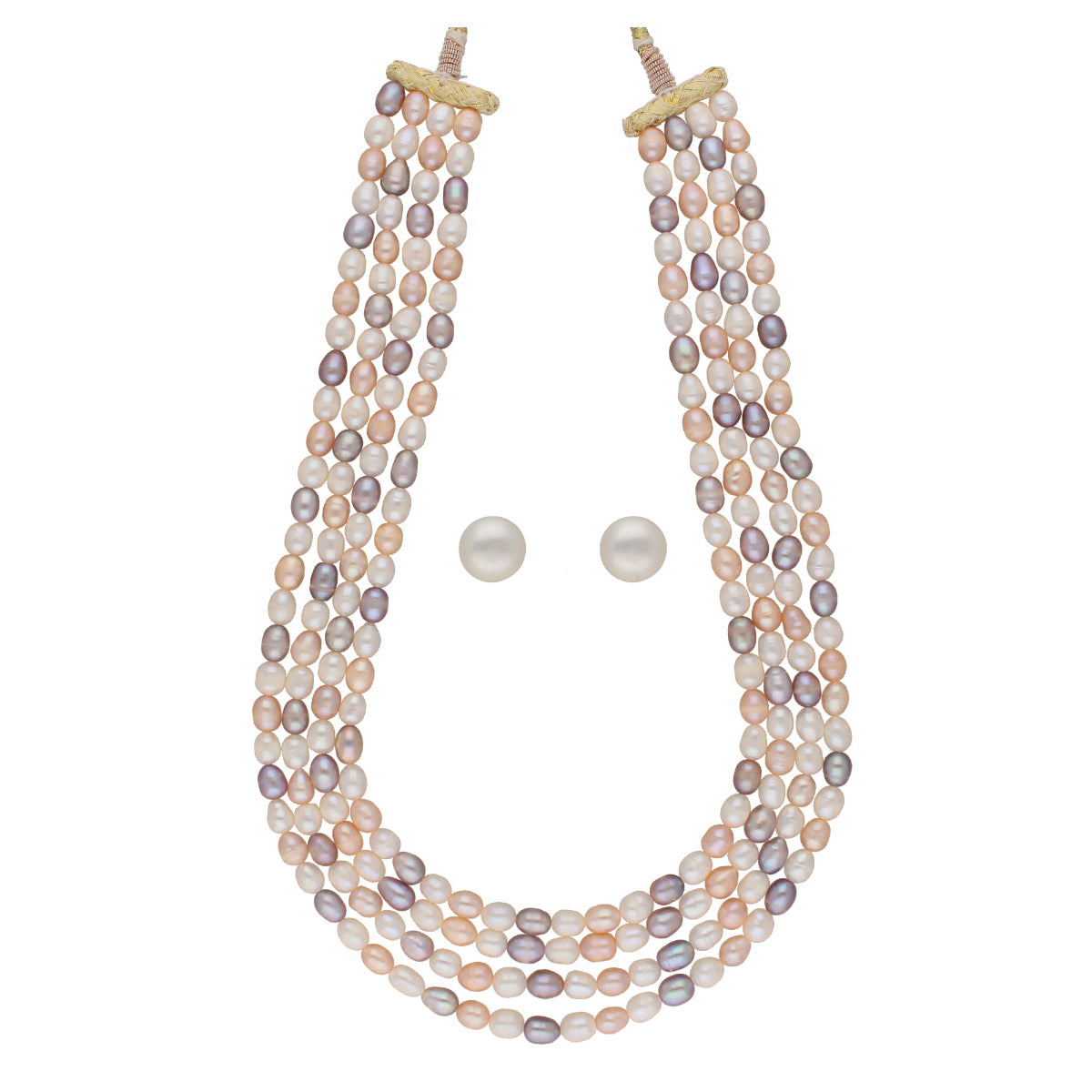 J Pearls Freena 4 Lines Pearl Sets - Real Pearl Jewelry - Distacart
