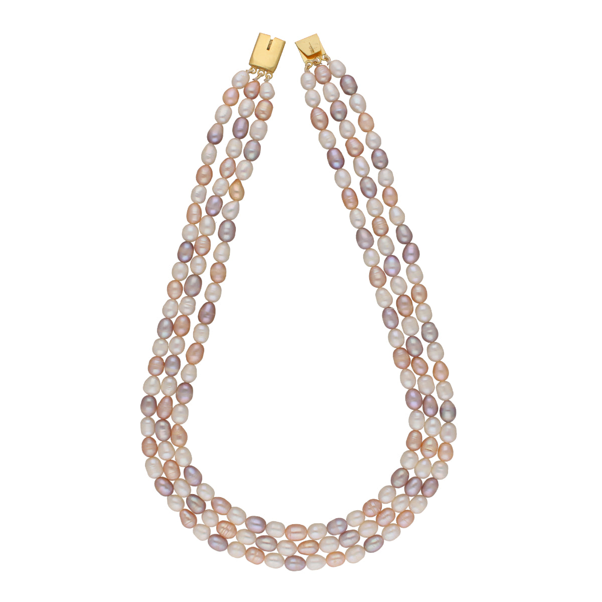 J Pearls Candanayika 3 Lines Pearl Sets - Real Pearl Jewelry - Distacart