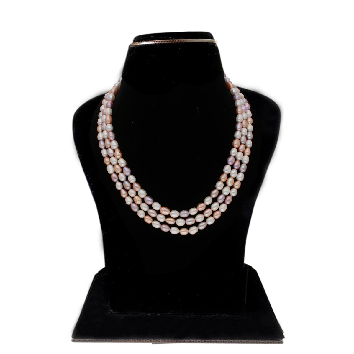 J Pearls Candanayika 3 Lines Pearl Sets - Real Pearl Jewelry - Distacart