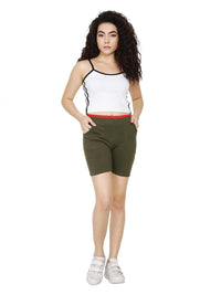 Thumbnail for Asmaani Olive Green Color Short Pant with Two Side Pockets