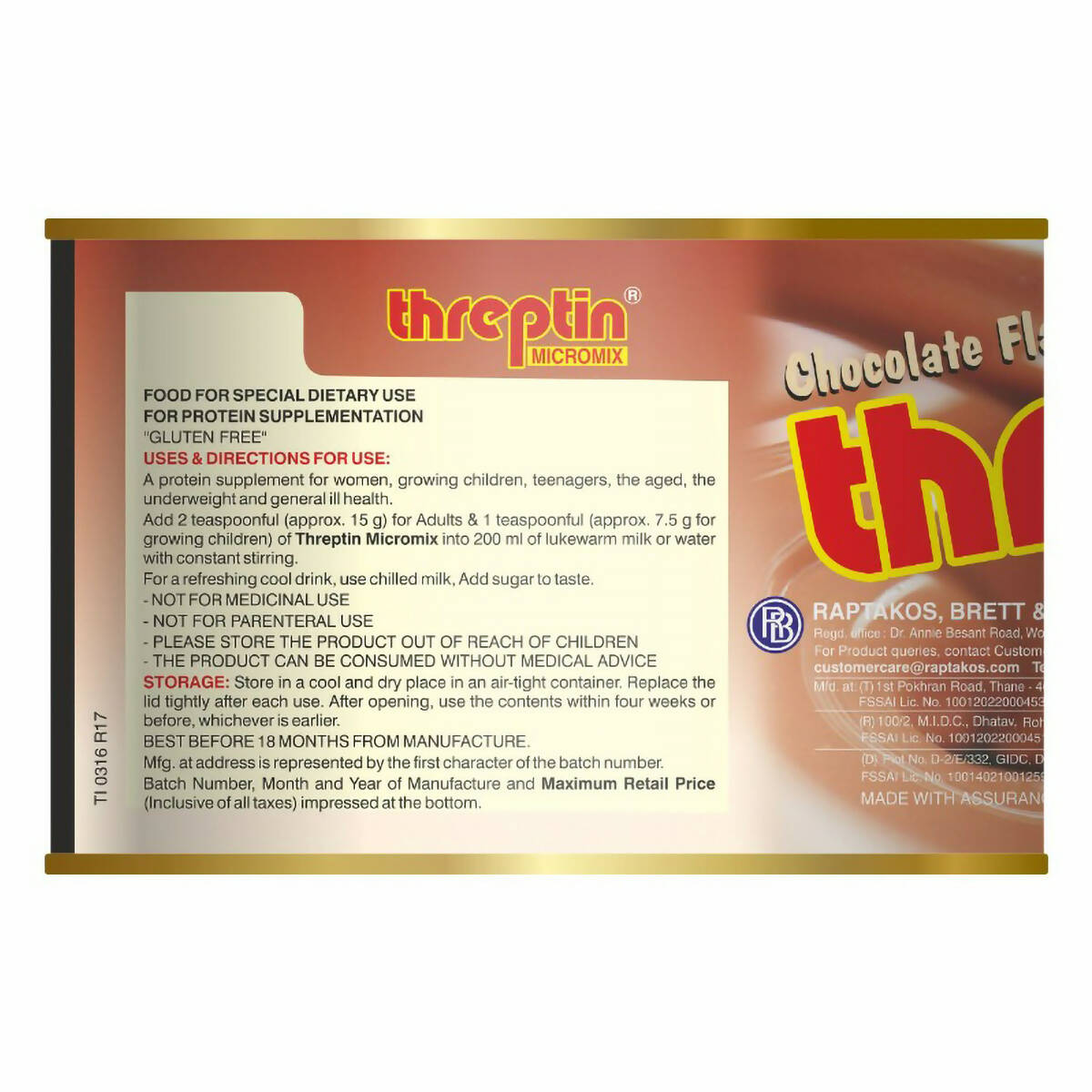 Threptin Micromix Powder - Chocolate Flavor - Distacart