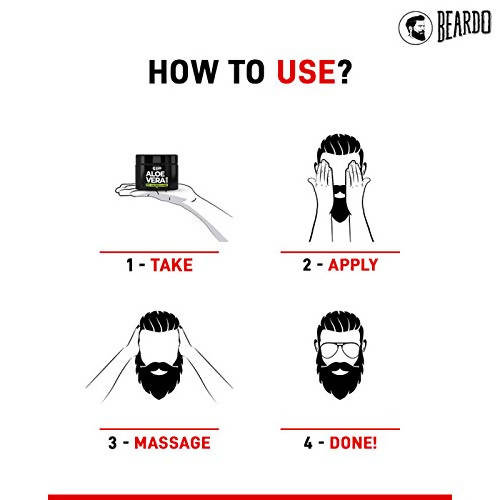 Beardo Aloe Vera Gel For Hair, Face & Beard - Distacart